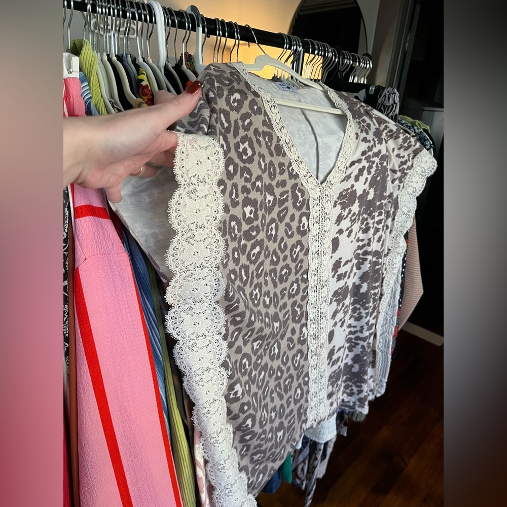 Crazy Train Leopard And Cow Print Split Lace Trim… - image 5